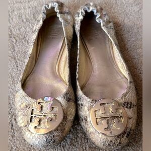 Tory Burch Snake skin flats